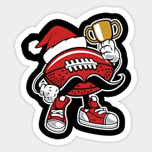 Football Christmas Sticker